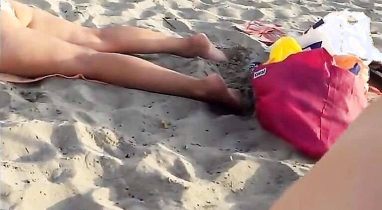 Candid Blonde fr huge white butt in bikini thong