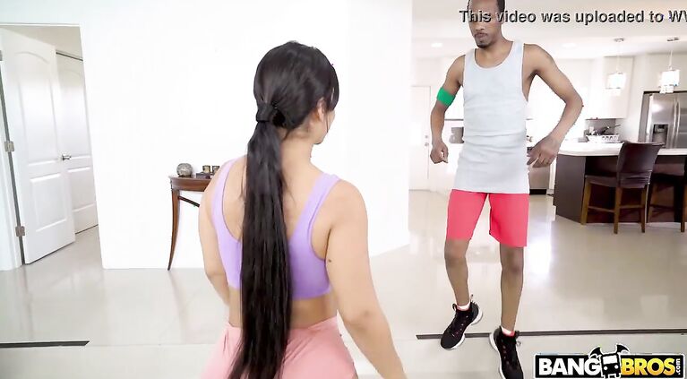 Rose Monroe Interracial Yoga Fucking