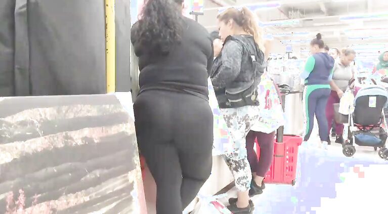 Round Booty Housewife in See-thru Spandex